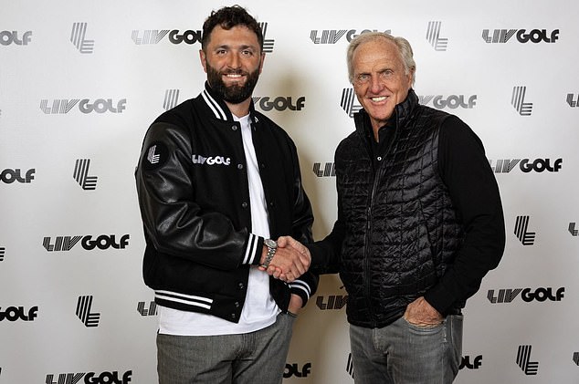 2023 Masters champion Jon Rahm (pictured left) has officially jumped ship from the PGA Tour to LIV Golf – and was reportedly paid $500 million in return