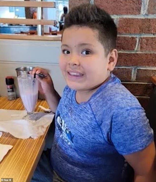 Brandon, a 13-year-old autistic boy (pictured), tragically died after setting fire to the Christmas tree at his family's home in North Carolina after obtaining a lighter