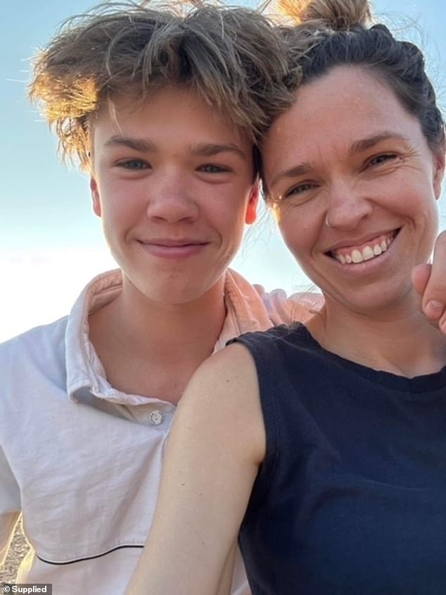 16-year-old Benjy Weenick (left with mother Anna) died in a tragic car accident on Sunday evening in Second Valley on the Fleurieu Peninsula, South Australia