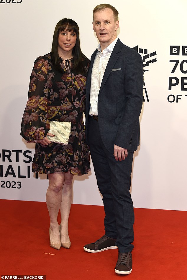 Beth Tweddle showed off her chic sense of style as she cozied up with her husband Andy Allen at the BBC Sports Personality of the Year Awards at MediaCityUK in Salford.