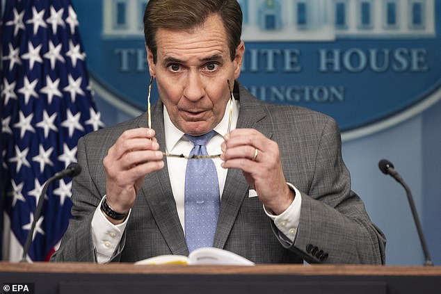 More to do: National Security Council (NSC) Coordinator John Kirby updated reporters on President Biden's talks with Mexican President Andres Manuel Lopez Obrador amid record numbers of daily border crossings