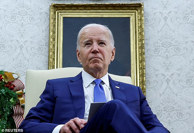 President Biden, pictured in the Oval Office on Thursday, could see the $6 billion he used in a deal with Iran frozen by Congress in an international relations setback