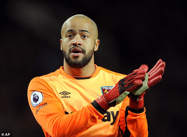 Former West Ham goalkeeper Darren Randolph was stretched before starting a match for Bournemouth's development squad