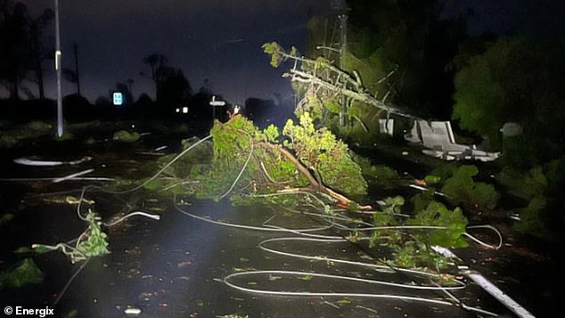 The Gold Coast (pictured) was hit particularly hard by a wild storm on Monday, which left a woman dead after she was struck by a tree branch during wild wind gusts.