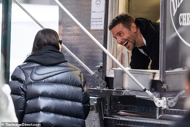 Bradley Cooper's ex-partner Irina Shayk and their six-year-old daughter Lea de Seine went to support him in his new venture: his cheesesteak food truck