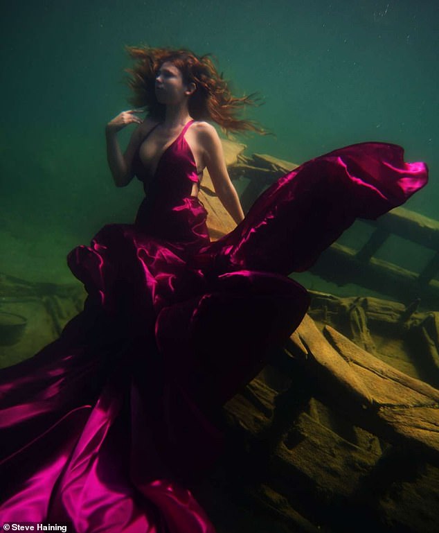 Photographer Steve Haining, 34, captured stunning photos of model and free diver Ciara Antoski in Georgian Bay on September 19