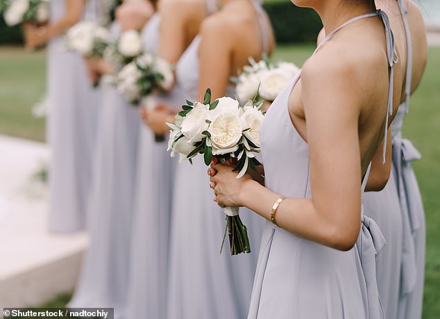 A bride has expressed her frustration after her bridesmaids complained about being charged $250 for their dresses.  Many labeled the award 'crazy' and 'outrageous' (stock image)