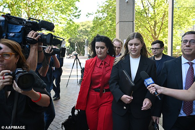 On Tuesday, Ms Higgins was confronted by a group of journalists outside the Federal Court