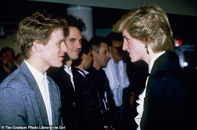 Diana, Princess of Wales (pictured, right) is photographed meeting Bryan Adams (pictured, left) in Vancouver during a tour of Vancouver in 1987