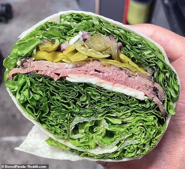 One customer in California was left dissatisfied when he discovered their meat package was filled to the brim with lettuce