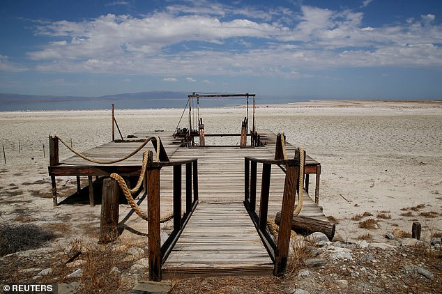 Toilet water flushed in California will now be treated and turned into drinking water for use in homes, schools and businesses as the state braces for water shortages.  In the photo: the Salton Sea in California