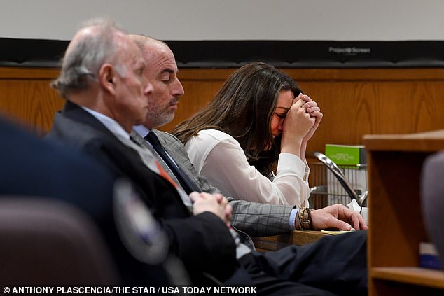 Bryn Spejcher, 32, wept openly as the jury read her verdict Friday, finding her guilty of the 2018 murder of her partner Chad O'Melia in California after less than four hours of deliberation