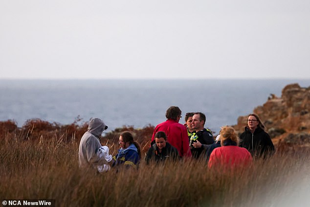 Lauchlon's (pictured) distraught family were seen at the scene of his disappearance at first light on Wednesday and assisted in the search for the teenager