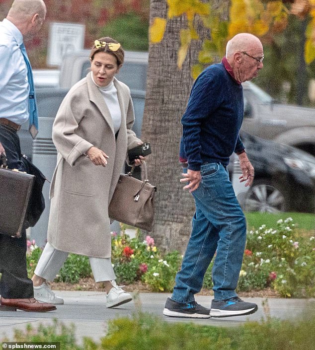 Our exclusive photos – the first of the former News Corp boss since he officially left the post three weeks ago – show the 92-year-old with his new companion, retired scientist Elena Zhukova, 66, at a private jet airport in LA