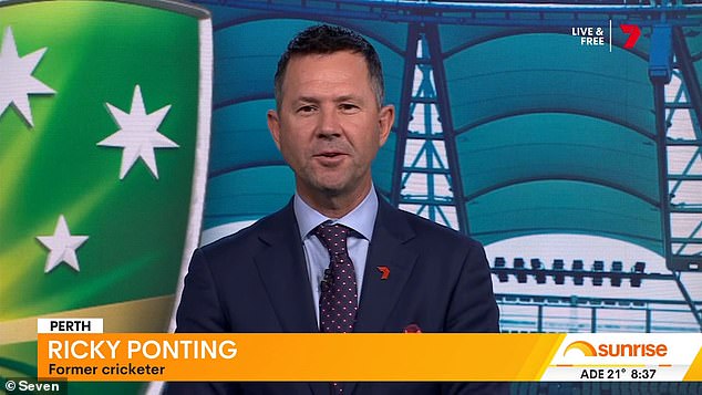 Australian sports fans were shocked by Channel Seven's lackluster introduction of cricket great Ricky Ponting as a 'former cricketer' (above)