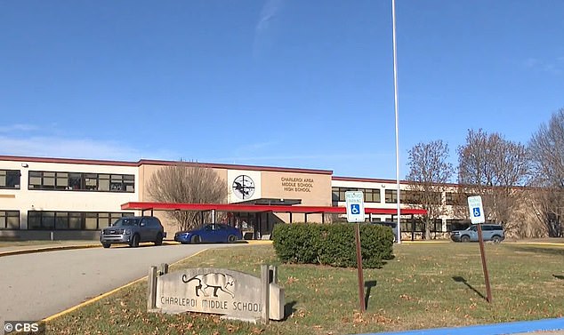 Pennsylvania's school district isn't the first to experience a massive outbreak, with schools in Texas, Tennessee and Michigan closing classes completely.  Pictured: Charleroi Middle School in Pennsylvania