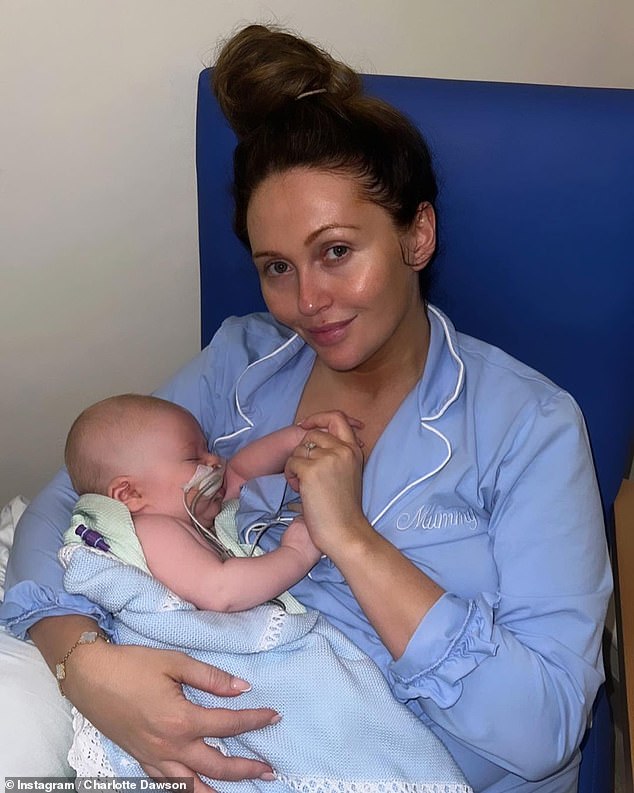 Charlotte Dawson has told how it was 'heartbreaking' to see her five-month-old son Jude 'hung up on machines' as he almost died from RSV bronchitis