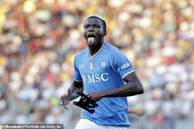 Victor Osimhen has scored six goals in eleven games for Napoli in the Italian Serie A so far