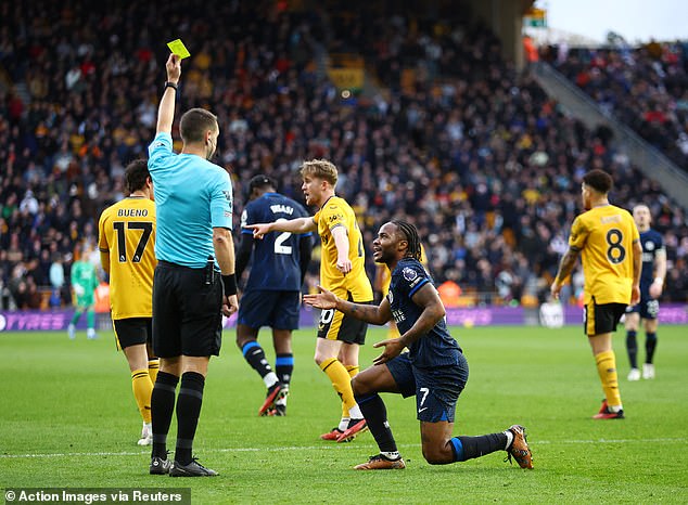 Chelsea received six bookings as they suffered a 2-1 defeat to Wolves at Molineux