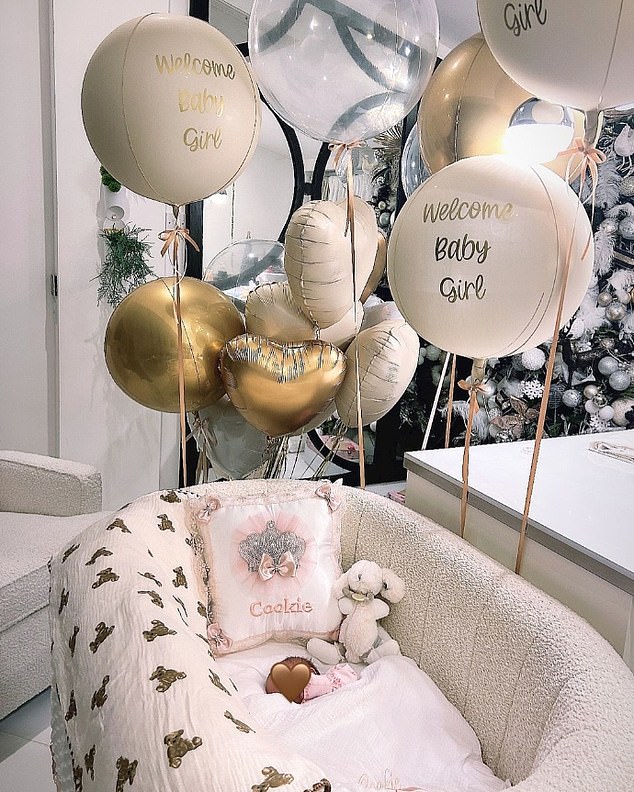 Chelsee Healey has given birth to her second child.  The Hollyoaks star, 35, shared the news in an Instagram post on Christmas Eve as she revealed she had named her baby girl Cookie