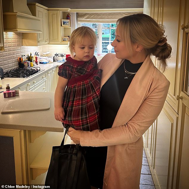 Chloe Madeley, 36, shared some healthy snaps of her and daughter Bodhi, 16 months, on Monday