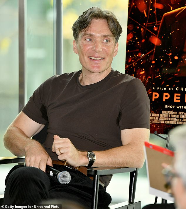 Cillian, who is known for his serious roles, managed a slight smile