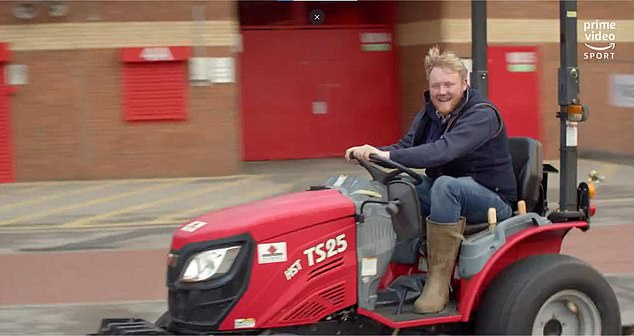 Clarkson's Farm star Kaleb Cooper was tasked with preparing Man United's pitch this week