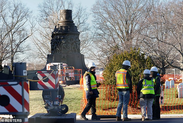 But he toured the site and saw it was treated respectfully and allowed the Confederate monument to be removed Tuesday