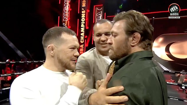 Conor McGregor and Petr Yan faced off at the IBA Night of Champions in Dubai