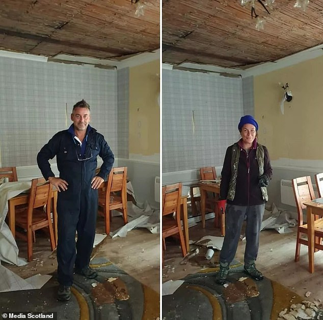 Des Thomson, 50, and Sinead Finnegan, 40, were left distraught after discovering their beloved Osprey Hotel had been destroyed