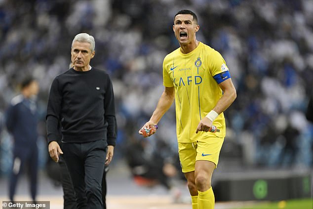 Cristiano Ronaldo was furious when Al-Nassr were thrashed by Al-Hilal on Friday evening