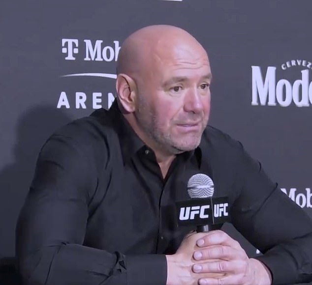 Dana White blamed herself for the altercation, calling himself an 