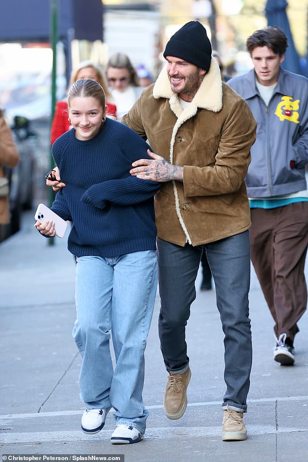 David Beckham and Harper showed off their strong father-daughter bond as they walked the streets of New York this week