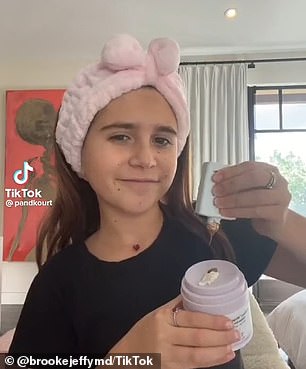 Penelope showed off her skincare routine on TikTok