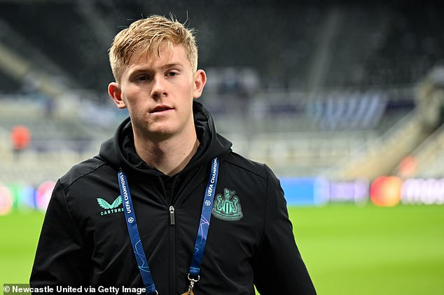 Eddie Howe said he is 'not 100 per cent sure' whether Lewis Hall will play at Newcastle next season, despite having a £28million purchase commitment for the Chelsea loanee