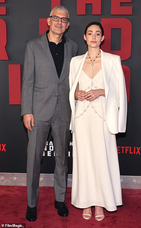 Perfect match: While attending the Netflix premiere of Leave The World Behind, which Esmail directed and produced, the lovebirds looked every bit the loving couple as they arrived at the Paris Theater in New York City