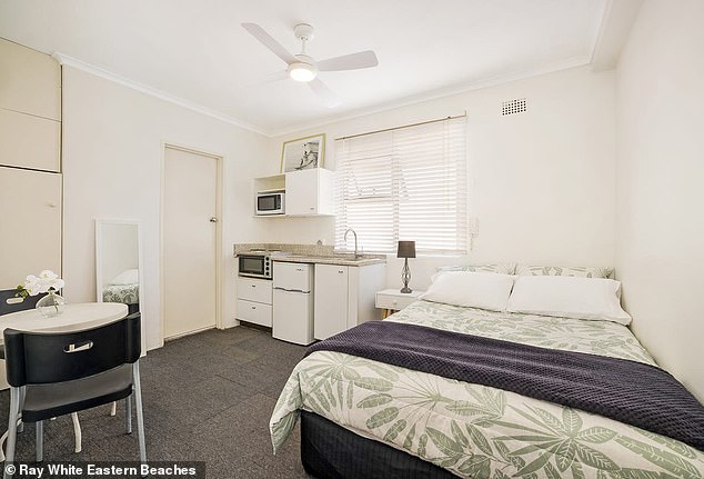 A tiny Bondi studio apartment (pictured) has sold for more than $500,000, showing just how far people will go for a little slice of the iconic beach