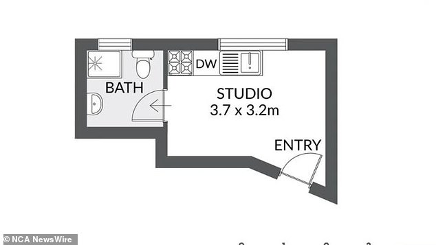 2The layout of the 1 '68 Gould Street Bondi unit is shown.  Strong rental returns are expected