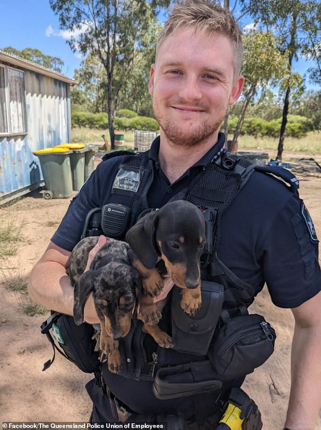 Officer Matthew Arnold (pictured) was killed during a deadly shootout in a rural Queensland estate last year