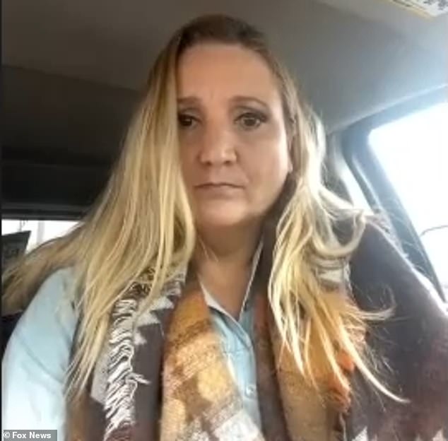 Ferguson's stepmother Angela (pictured) has shared a series of panicked messages sent to her in the months and weeks before her disappearance