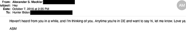 While serving as a federal prosecutor in Delaware, Mackler constantly checked in on Hunter with warm, loving emails — while Hunter pursued a series of self-confessed crack cocaine and prostitute binges