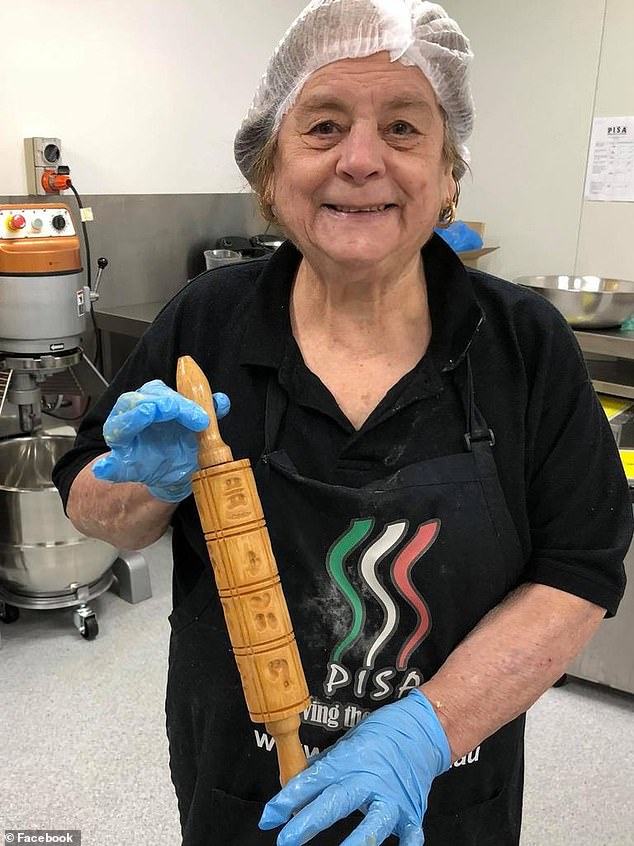 Adelaide's great-grandmother, Maria Dimasi, 85, (pictured) was found dead in the couple's 60-year-old home in Findon on Saturday evening