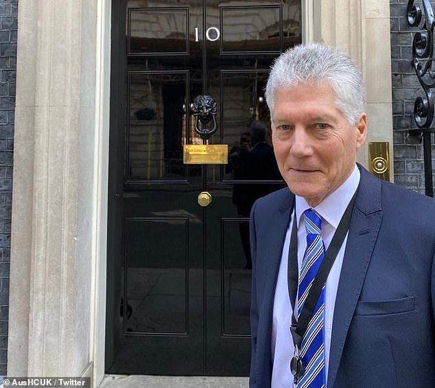 The black-tie event, usually held in London on January 26 each year, would cost an estimated $55,000 this year if it were to go ahead, a spokesperson for High Commissioner Stephen Smith (pictured at No 10 Downing Street) said. to Daily.  Australia Post