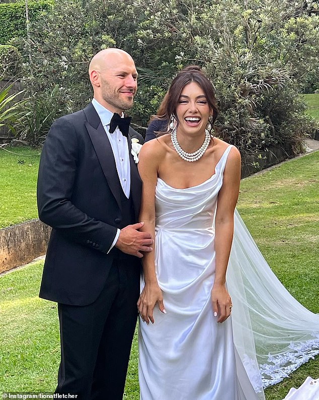 Former Miss Universe Australia Francesca Hung married her partner Nicholas Lowry last week in a breathtaking ceremony at Dunes in Palm Beach, Sydney