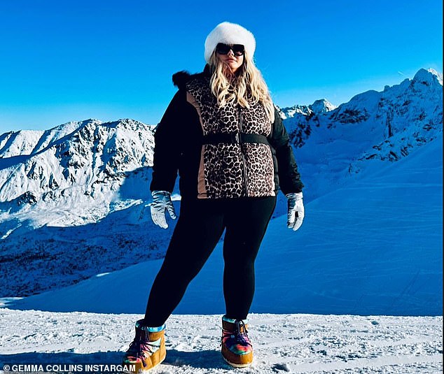 Gemma Collins, 42, looked sensational as she shared photos from her luxury ski holiday on Tuesday as she headed to the mountains in December