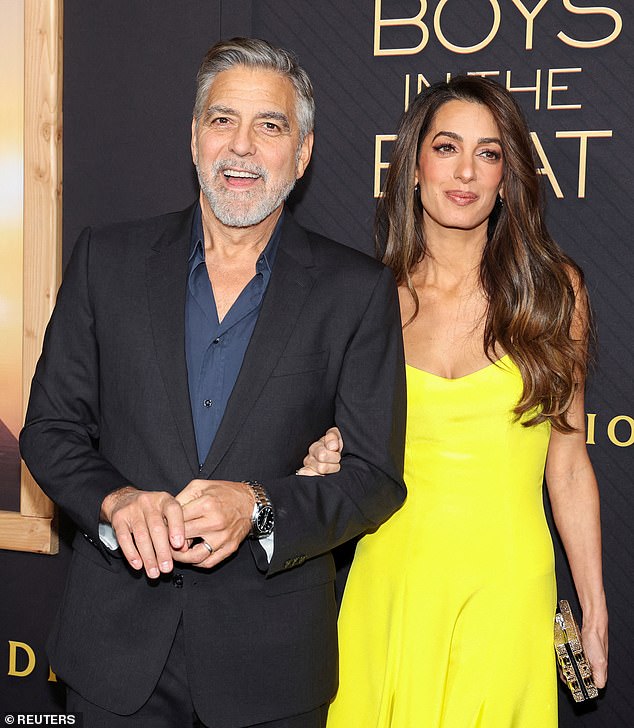 George Clooney made it clear in an interview with ET that he had no intention of playing Batman ever again;  Clooney and his wife Amal Clooney at the Los Angeles premiere of The Boys in the Boat