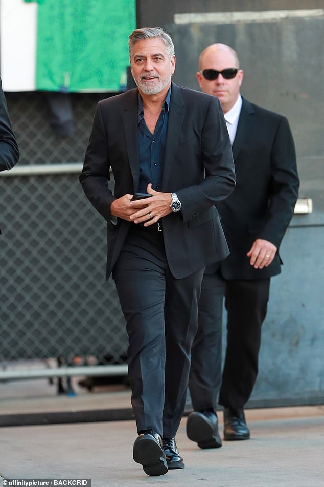 George Clooney started his week on a fashionable note, heading to Hollywood to promote his new directorial role The Boys in the Boat