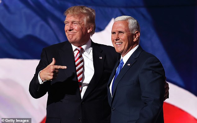 Trump and Pence in happier times during the 2016 Republican National Convention in Cleveland