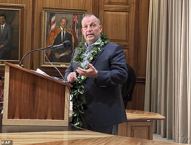 Hawaii Governor Josh Green (pictured) said Friday he wants 3,000 vacation homes converted into long-term housing for displaced wildfire survivors