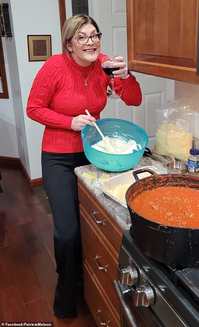 The mother of Pennsylvania news anchor Emily Matson shared emotional photos of her daughter looking relaxed and happy in her kitchen just days before her suicide